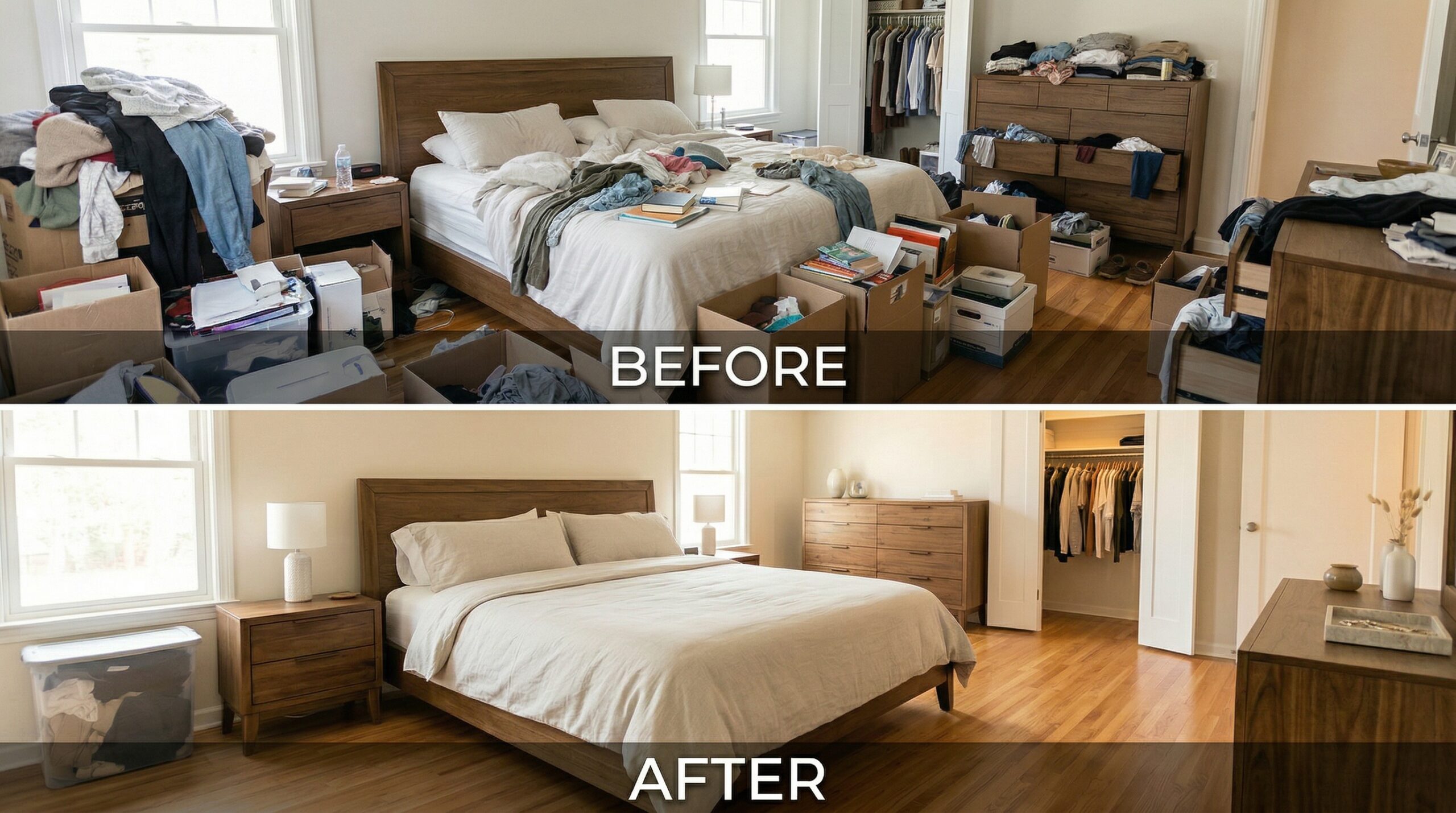 Bedroom Before and After