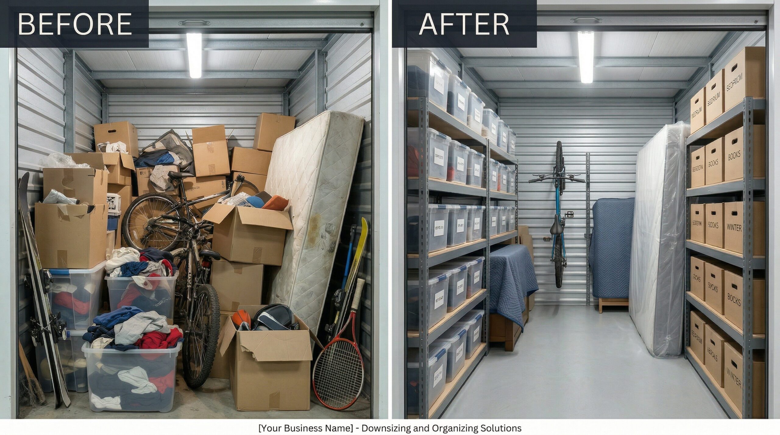 Offsite Self Storage Unit Before and After