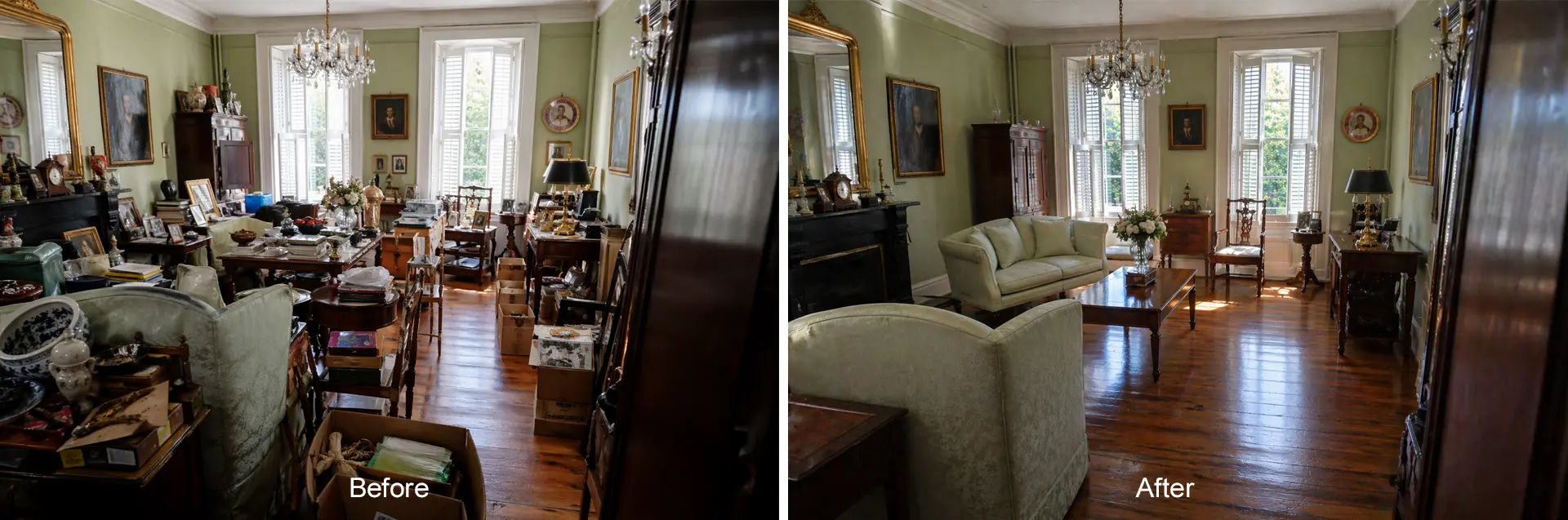 Cluttered antique-filled room copy